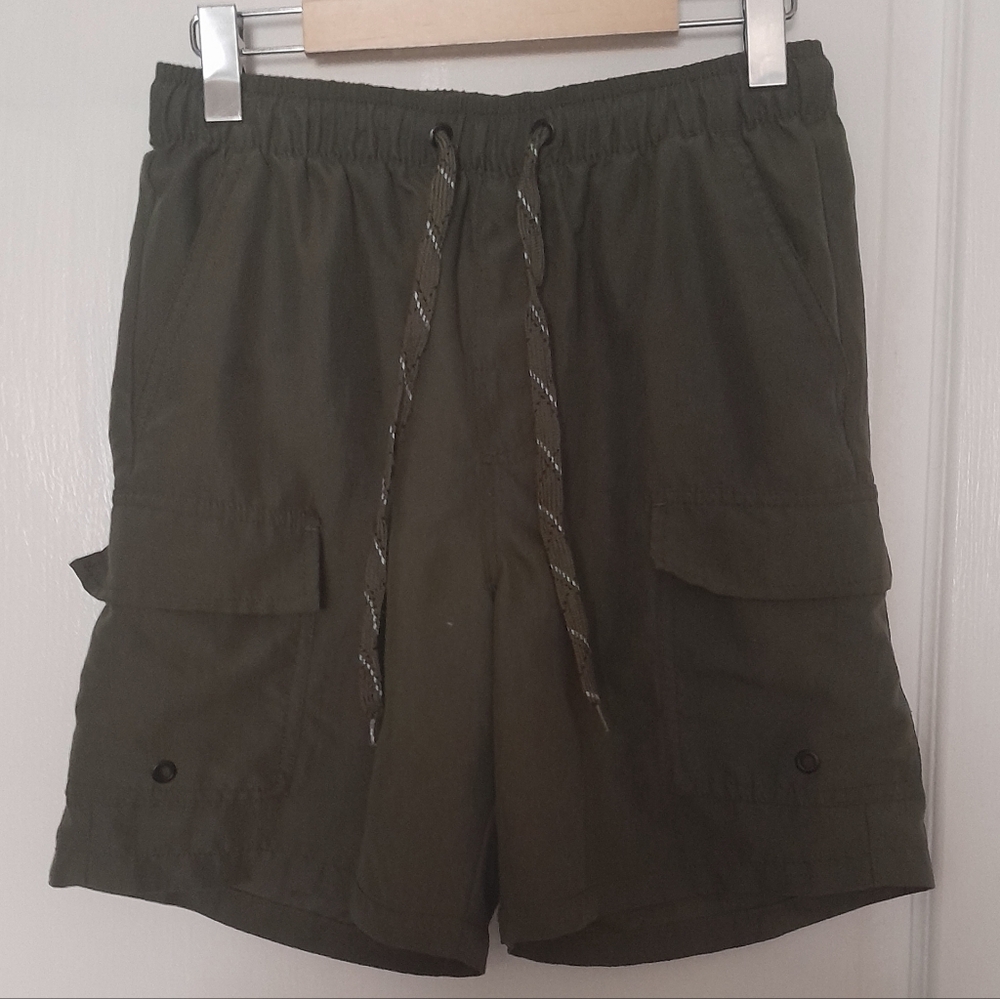 360 Surf Men's Olive Cargo Drawstring Shorts